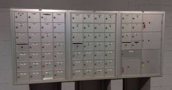 Mail Boxes at Night