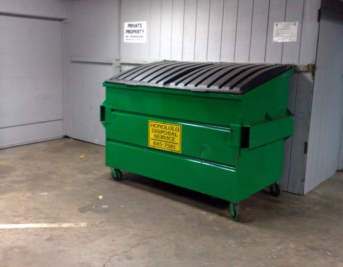 Trash Bin at Night - Well Lit