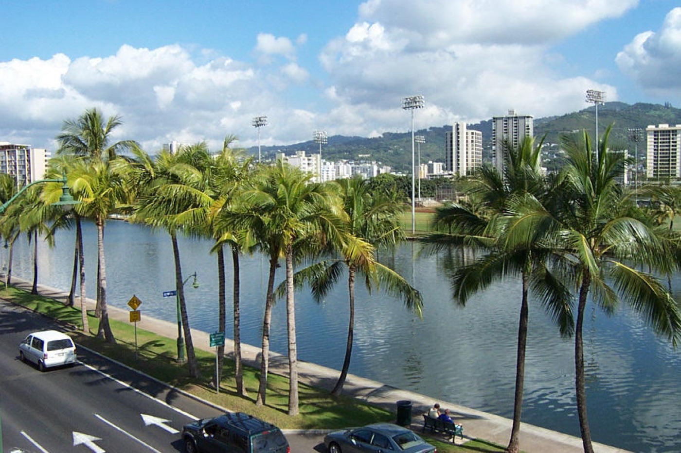 View along the lanai walkway