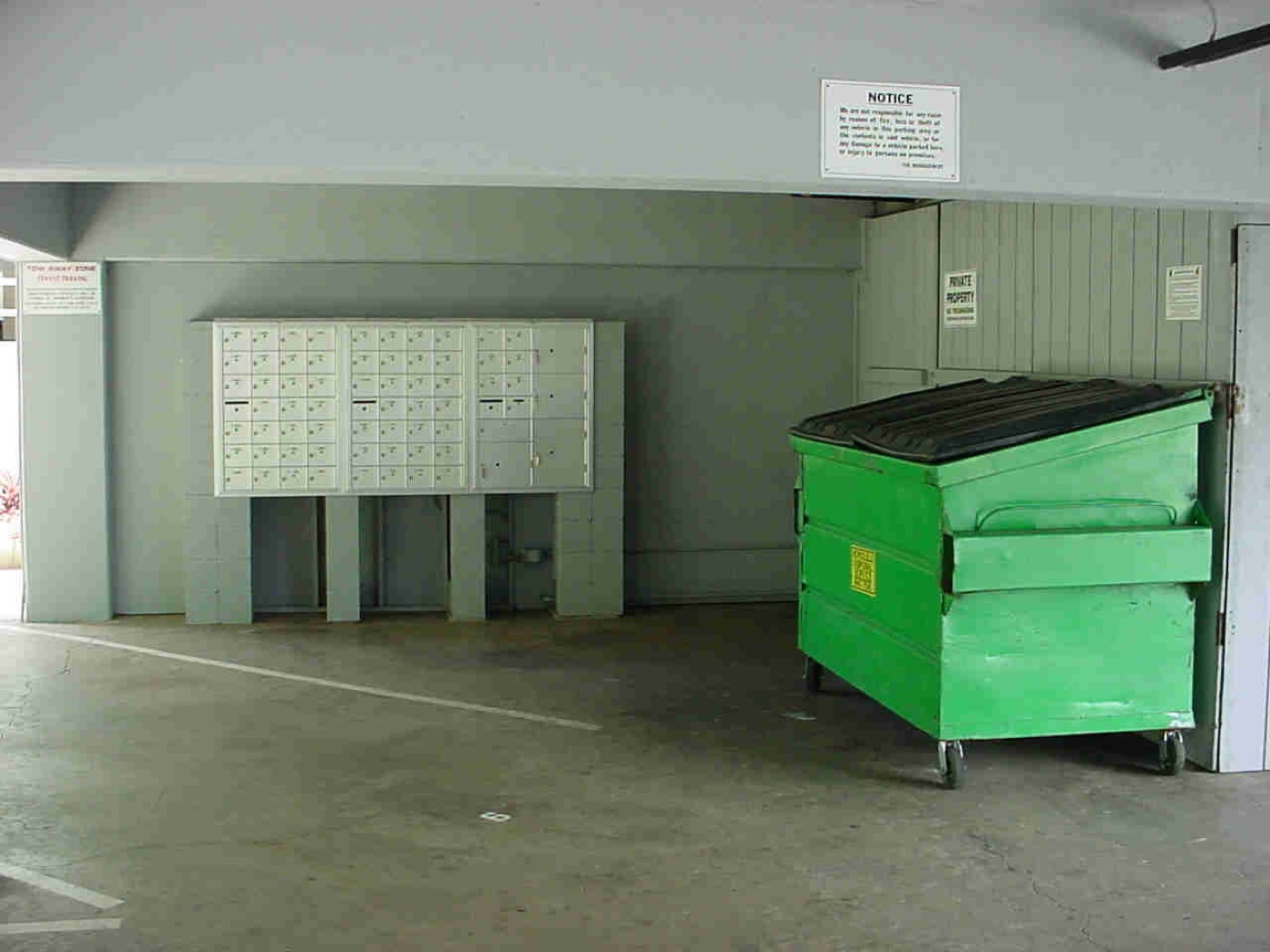 On-site mail area
