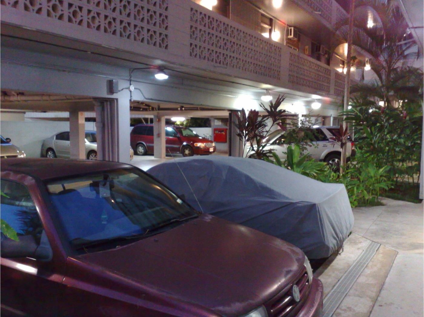 On-site parking area